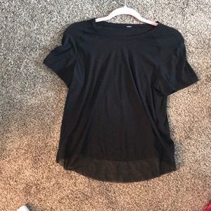 Black lululemon short sleeve with open back